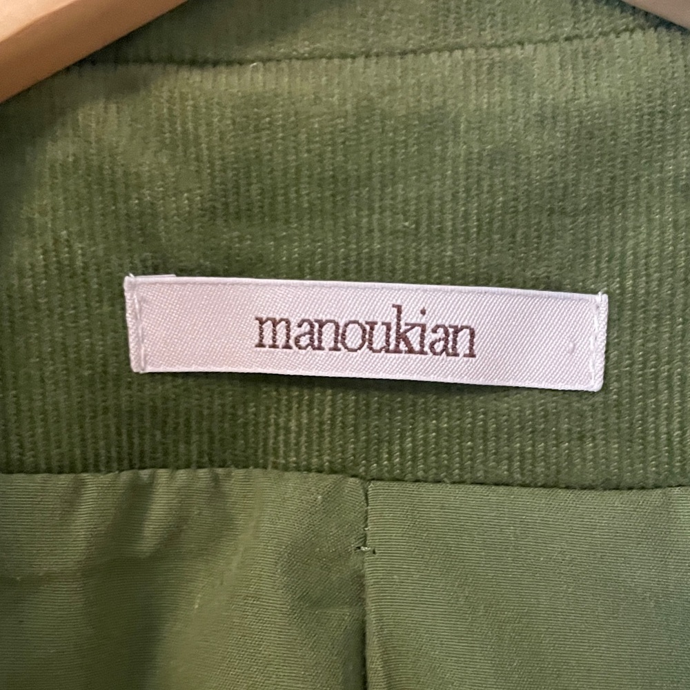 Manoukian Olive Green Pinwale Blazer - Picture 2 of 7